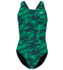 TYR Girls' Camo Maxfit One Piece Swimsuit