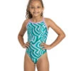 Sporti X Alex & Gretchen Walsh Whimsy Thin Strap One Piece Swimsuit Youth (22-28) -TYR Shop 7424673448104 green 1a