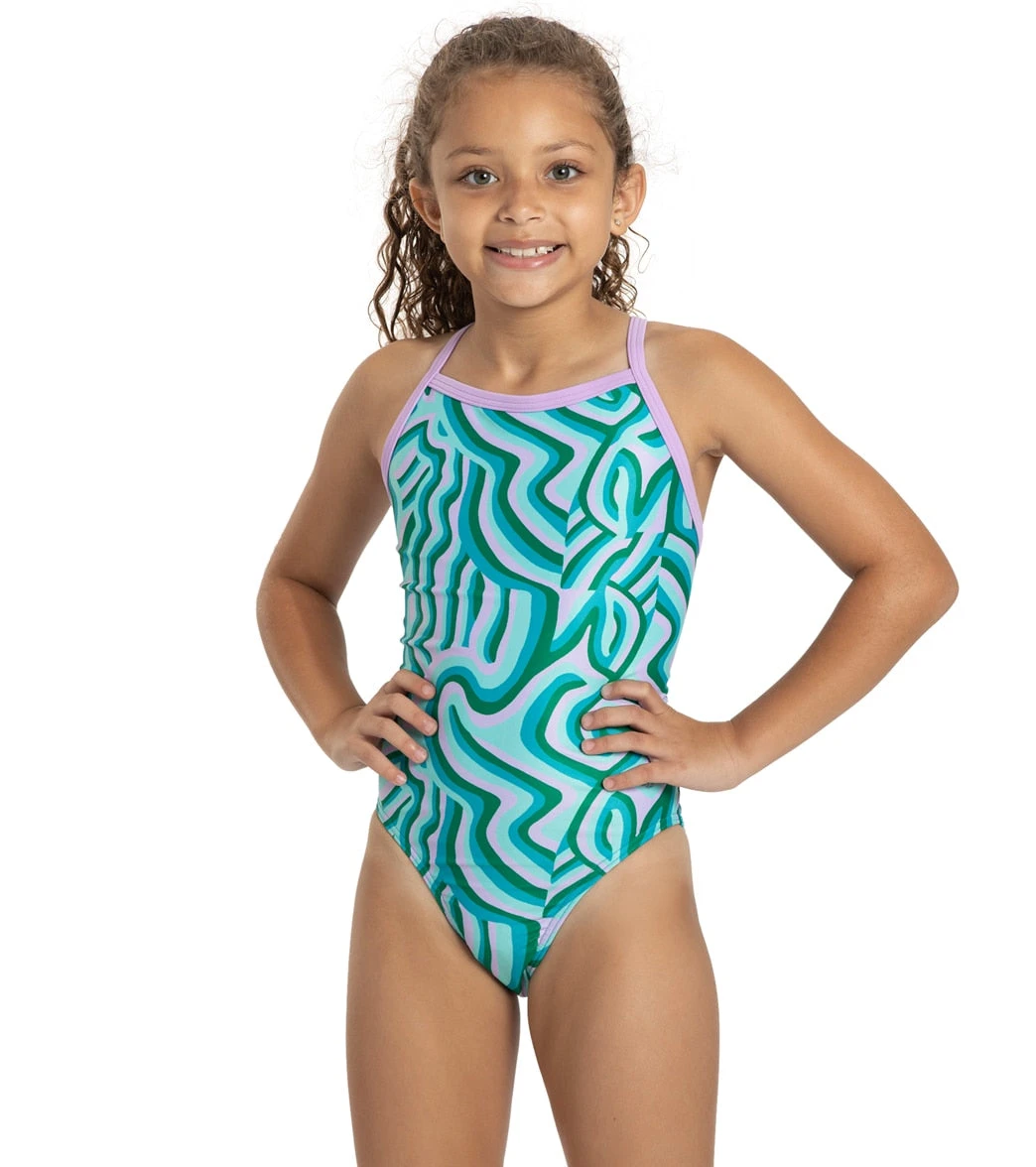 Sporti X Alex & Gretchen Walsh Whimsy Thin Strap One Piece Swimsuit Youth (22-28) 3 Sporti X Alex & Gretchen Walsh Whimsy Thin Strap One Piece Swimsuit Youth (22-28)
