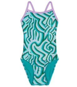 Sporti X Alex & Gretchen Walsh Whimsy Thin Strap One Piece Swimsuit Youth (22-28) 12 Sporti X Alex & Gretchen Walsh Whimsy Thin Strap One Piece Swimsuit Youth (22-28) -TYR Shop 7424673448104 green 5a