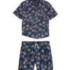 Boys' Colorblock Camp Shirt & Swim Trunks Set (Big Kid) -TYR Shop 7472291479720 marine 1a