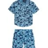 Boys' Shark Camp Shirt & Swim Trunks Set (Big Kid) -TYR Shop 7472291578024 marine 1a