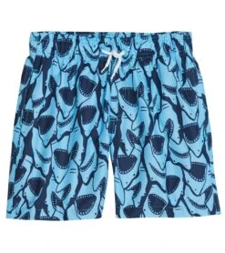 Boys' Shark Camp Shirt & Swim Trunks Set (Big Kid) -TYR Shop 7472291578024 marine 5a