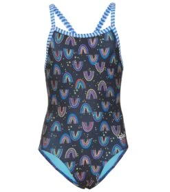 Girls' Be Happy One Piece Swimsuit (Big Kid)