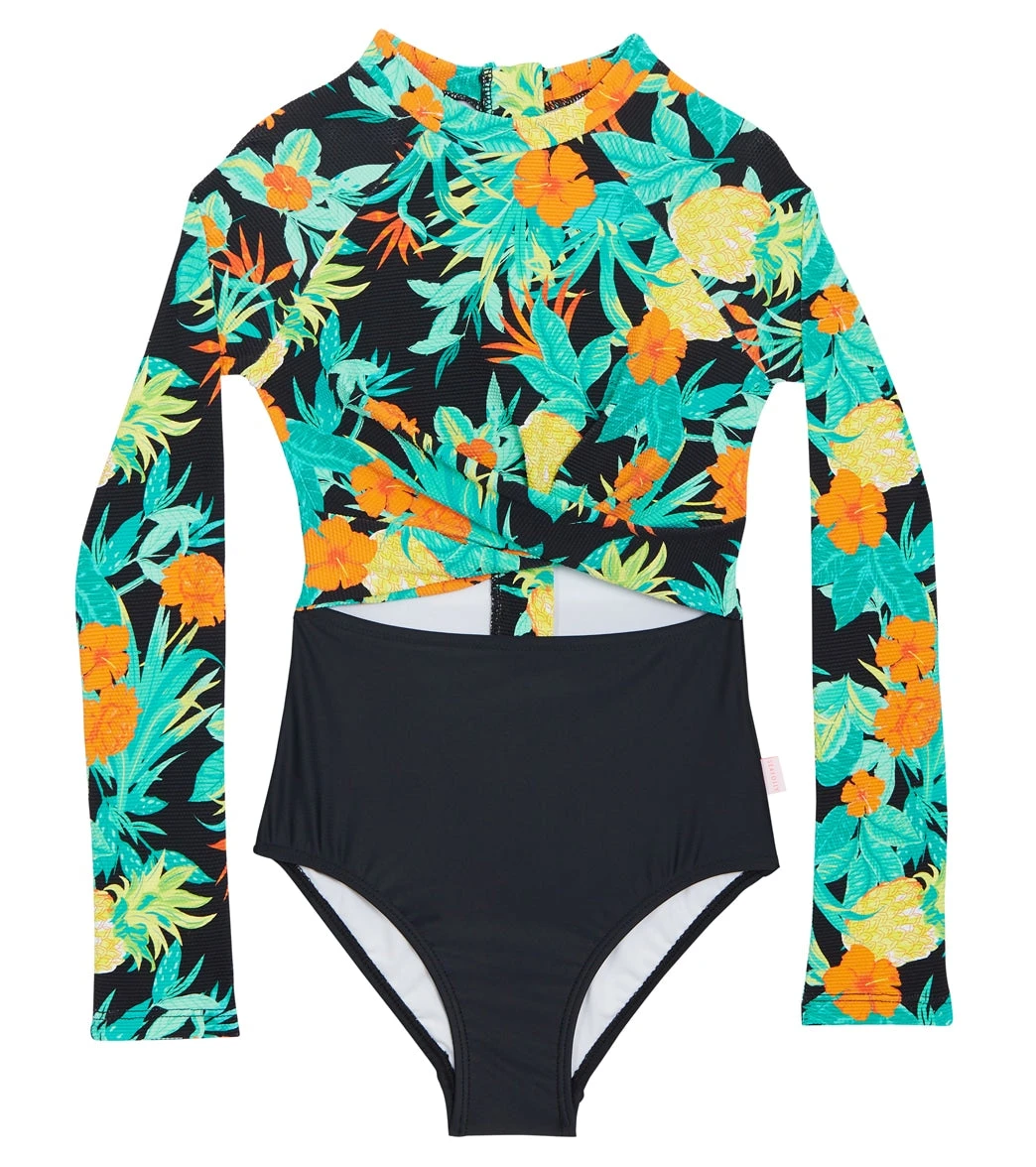 Seafolly Girls' Tropical Nights Long Sleeve One Piece Swimsuit (Big Kid) 3 Seafolly Girls' Tropical Nights Long Sleeve One Piece Swimsuit (Big Kid)