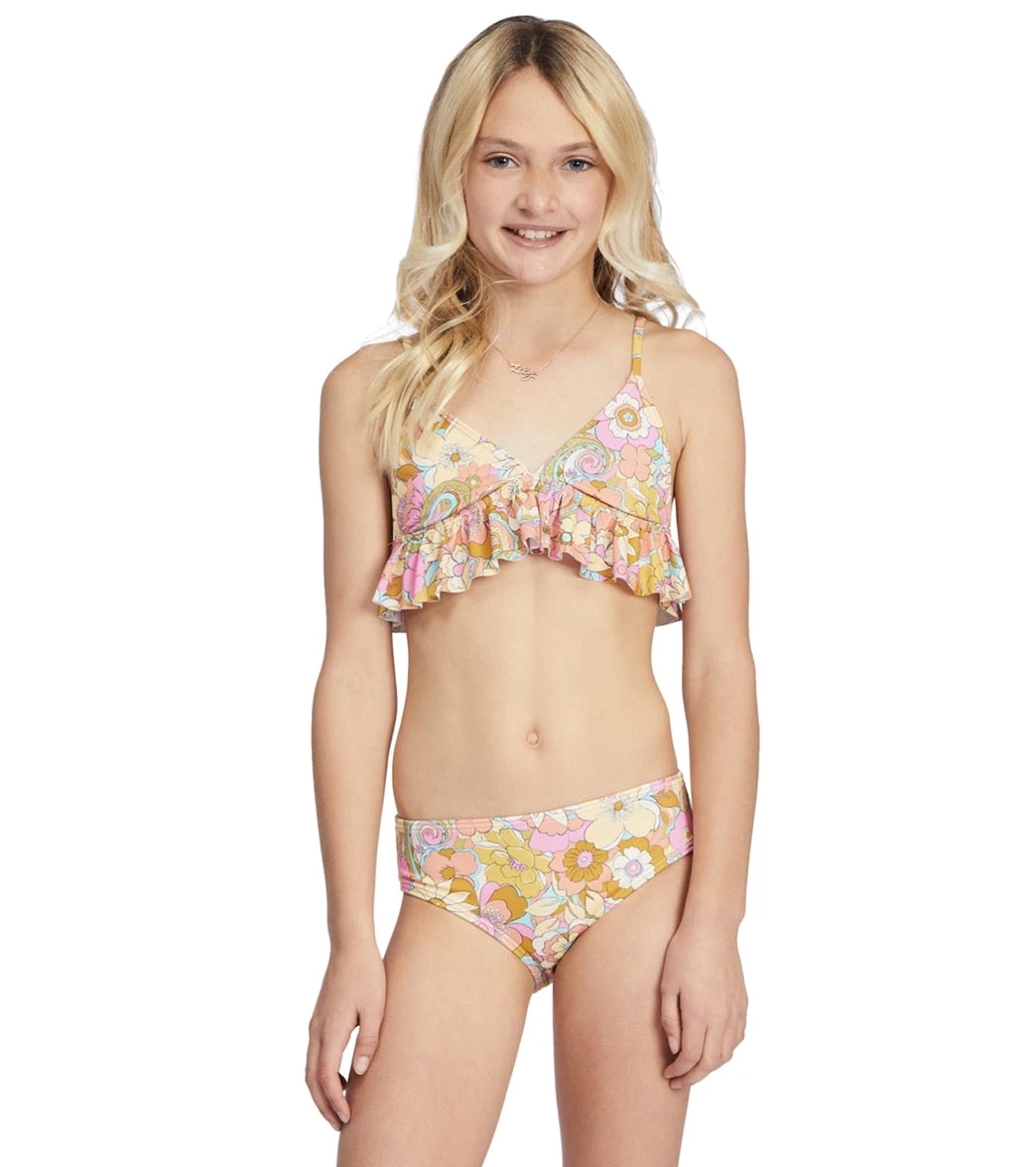 Billabong Girls' Aint She A Beaut Ruffle Two Piece Bikini Set (Little Kid, Big Kid) 3 Billabong Girls' Aint She A Beaut Ruffle Two Piece Bikini Set (Little Kid, Big Kid)