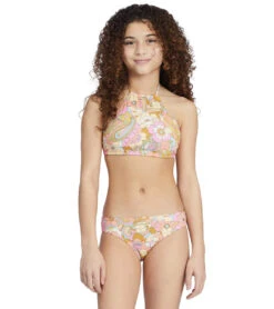 Billabong Girls' Aint She A Beaut High Neck Two Piece Bikini Set (Little Kid, Big Kid)
