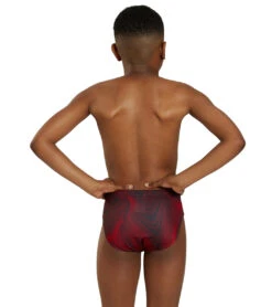 HydroLast Sonar Waves Swim Brief Swimsuit Youth (22 - 28) -TYR Shop 7595544969384 red 4a