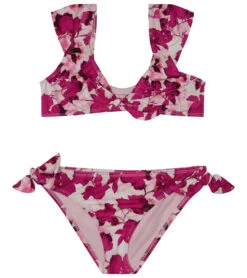 Splendid Girls' Bougainvillea Knot Two Piece Bikini Set (Big Kid)