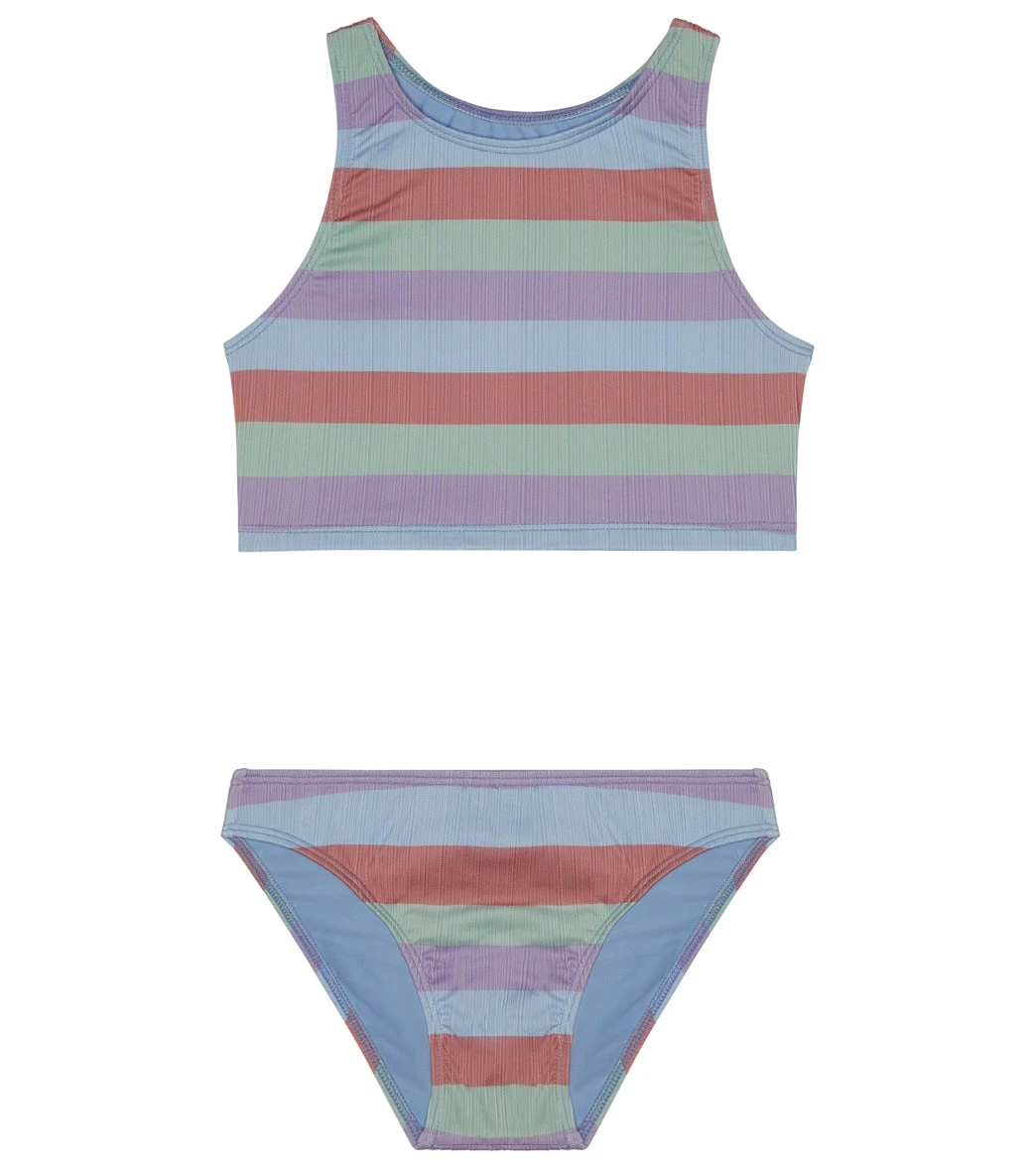 Splendid Girls' Cabana Stripe Two Piece Bikini Set (Big Kid) 3 Splendid Girls' Cabana Stripe Two Piece Bikini Set (Big Kid)