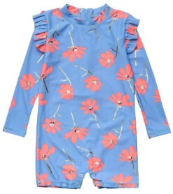 Girls' Beach Bloom Long Sleeve One Piece Swimsuit (Baby)
