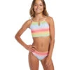 Billabong Girls' Rad Rainbow High Neck Two Piece Bikini Set (Little Kid, Big Kid) -TYR Shop 7641128403112 multi 1a