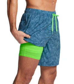 Under Armour Men's UA Palm Sketch Compression Swim Trunks -TYR Shop 7650528919720 staticblue 4a