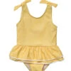 Girls' Marigold Stripe Skirt One Piece Swimsuit (Baby, Toddler, Little Kid) -TYR Shop 7652777623720 yellow 1a