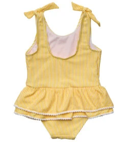 Girls' Marigold Stripe Skirt One Piece Swimsuit (Baby, Toddler, Little Kid) 6 Girls' Marigold Stripe Skirt One Piece Swimsuit (Baby, Toddler, Little Kid) -TYR Shop 7652777623720 yellow 2a