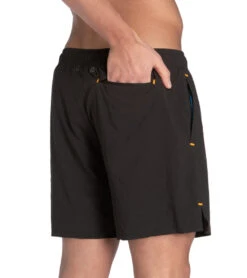 Arena Men's Evo 50th Anniversary Beach Boxer Shorts -TYR Shop 7658039902376 blackmulti 6a