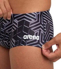 Arena Men's Kikko Pro Low Waist Square Leg Swimsuit -TYR Shop 7658049142952 blackblackmulti 4a