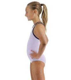 TYR Girls' Solid Olivia Fit One Piece Swimsuit (Little Kid, Big Kid) -TYR Shop 7710367088808 lavender 4a