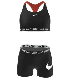 Nike Girls' Logo Tape Two Piece Bikini Set (Big Kid)