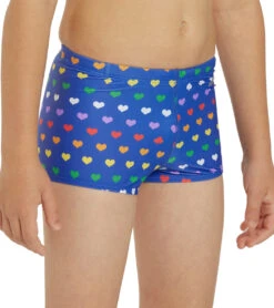 Rainbow Heart Square Leg Swimsuit Youth (22-28) -TYR Shop 7764257013928 rainbowheart 7a