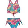 Girls' Go-Go-Lotus Tie Front Two Piece Bikini Set (Big Kid) 2 Girls' Go-Go-Lotus Tie Front Two Piece Bikini Set (Big Kid) -TYR Shop 7774056218792 blue 1a