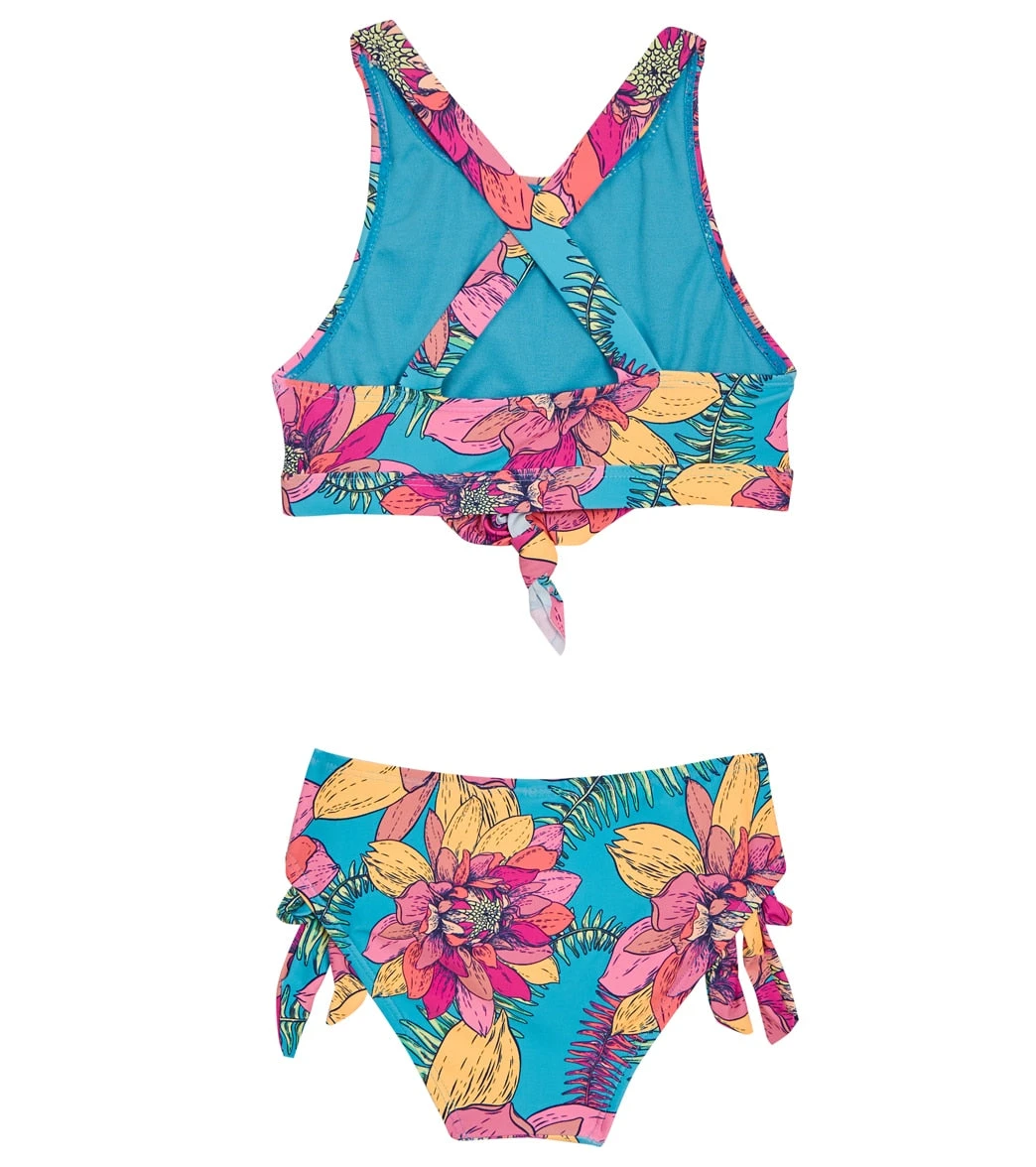 Girls' Go-Go-Lotus Tie Front Two Piece Bikini Set (Big Kid) 4 Girls' Go-Go-Lotus Tie Front Two Piece Bikini Set (Big Kid) - Image 2